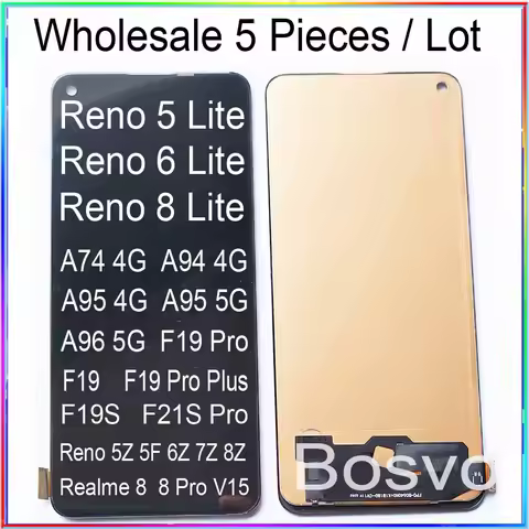 5 Pieces/Lot For Oppo Reno 5 6 8 lite Screen A74 A94 A95 4G A96 5G Display For Realme 7 Pro 8 8 Pro 