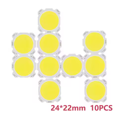 10pcs a lot 3W/5W/7W/10W High Power LED COB Light Beads 24MM LED lamp Bead LED Bulb Chip Spot Light 