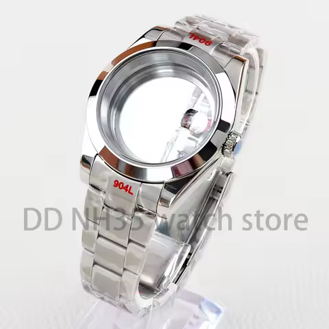 36mm/39mm Watch Case Sapphire Glass Stainless steel Water Resistant for Datejust NH35 NH36 movement 