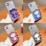 Casing For Samsung Galaxy A12 Case Samsung A22 Case Samsung A13 Case Samsung A32 Case Samsung Note 20 Ultra Case Samsung M12 Case Samsung M32 Case Samsung M22 Case Samsung F22 Case Cute Hello Kitty Vanity Mirror Holder Stand Shiny Phone Case Cases VY