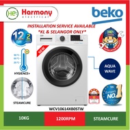 (FREE DELIVERY + INSTALL KL) BEKO 10kg Inverter Front Load Washer WCV10614XB0STW 1200rpm Mesin Basuh 洗衣机