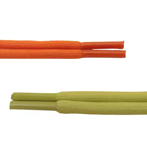 Thick 5mm Round Polyester Solid Color Shoelaces Multiple Color Durable Replacement Laces for 6-8 Eye