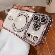 Apple iPhone 17 Pro Max Magnetic 16E Glitter Diamond Edge 15 Pro Phone Case