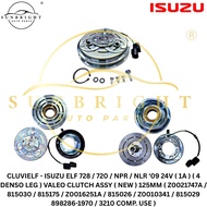 ISUZU ELF 728 / 720 / NPR / NLR '09 24V ( 1A ) ( 4 DENSO LEG ) VALEO CLUTCH ASSY ( NEW ) 125MM ( Z00