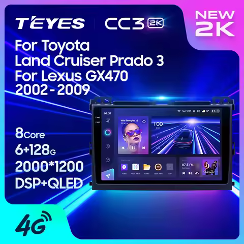 TEYES CC3 2K For Toyota Land Cruiser Prado 120 3 III For Lexus GX470 GX 470 J120 2002 - 2009 Car Rad