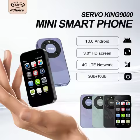 SERVO KING9000 4G Mini Smartphone Android OS 2GB+16GB Google Play WhatsAPP WiFi Face Unlock 2 SIM 3.