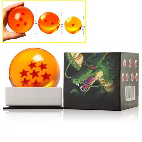 3.5-7.6CM Anime Dragon Ball Crystal Ball Z Star 1-7 Resin Dragonbead Cosplay Props Desktop Decoratio