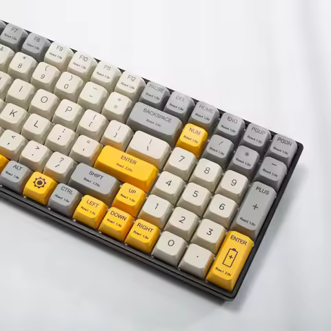Heavy industry theme keycap PBT sublimates MDA height, retro industrial style is suitable for most m