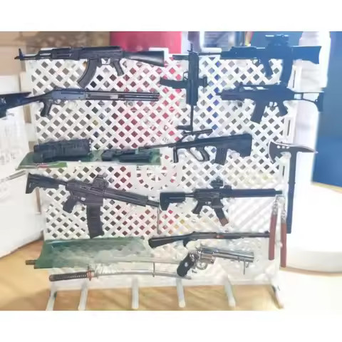 1/12 Scale PVC Plastic Mini Gun Accessory Model for 6in Shf Figma Body Toys MK-18 UMP45 SMG RPK MP7