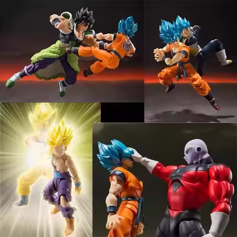 SHF Dragon Ball Super Saiyan Goku Vegeta Super Movable Action Figures Model Desktop Ornament Gift Co