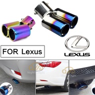 Car Exhaust Muffler Tip Stainless Steel Pipe Chrome Trim Modified Exhause Tail pipe Car rear wheel e