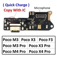 Sesuai untuk Xiaomi Poco M3 M4 F1 F2PRO F3 X3 X4PRO M4Pro 4G 5G port pengecasan telefon bimbit USB, 
