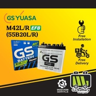 [Installation Provided] GS Yuasa M42 m42L 55B20L EFB Stop Start Car Battery New Perodua Myvi Bezza E