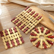 Household Heat Insulation Pad Table Pad Bamboo Pad Heat-Resistant Thickened Pad Anti-Scalding Pad Di