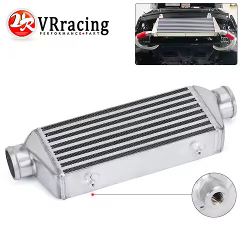 VR - 320*140*65mm Universal Turbo Front Mount Intercooler Bar&Plate 2.5”Inlet Outlet High Flow Racin