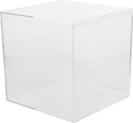 Tofficu Acrylic Display Case, Clear Acrylic Box Cube Collectibles Assemble Display Box Dustproofs Doll Storage Box for Collectibles Action Figures 15cm