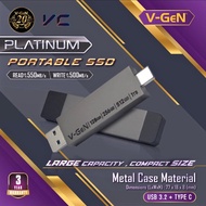 SSD VGEN Portable 128GB 256GB 512GB 1TB V-GEN USB 3.2 External USB-C