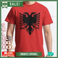 ALBANIA T-Shirt. BLACK EAGLE on Red, Albanian Flag, Flag of Alban Premium T-Shirt