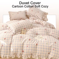 100% Cotton Duvet Cover With Zip Lace Quilt Cover Single Queen King