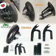 UNIVERSAL SPLASH GUARD  BLACK  CARBON MOTORCYCLE R15 MT15 R25 MT25 CBR150R CBR250RR GSX150 REAR FEND