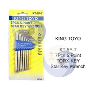 [ 1 UNIT ] KING TOYO KT-5P-7 7Pcs 5 Point TORX KEY Star Key Wrench