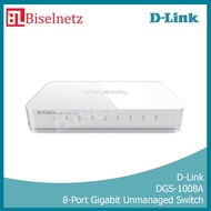 Dlink DGS-1008A 8 Port Gigabit Switch Hub