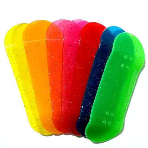 Acrylic Fingerboard Deck 102*34mm Glow in Dark for Finger Skateboard