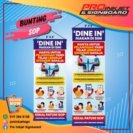 Ready Stock Bunting SOP/ Bunting Covid/ Bunting Murah/ Bunting Dine-In