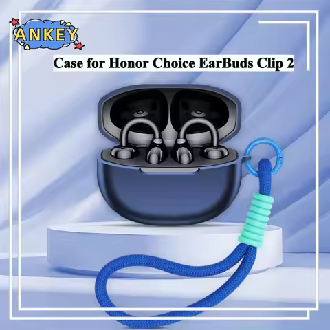for Honor Choice EarBuds Clip 2 Case Protective Cover with Lanyard Soft Silicone Earbuds Shells Acce
