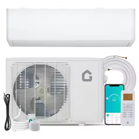 9000 BTU Mini Split Heat Pump, 24 SEER2 Ductless Inverter AC with Wifi, Copper Line Set, Cooling 450