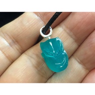 Natural Tianhe Stone Fox Water Drop Pendant Necklace Jade Crystal Amazonite Jewelry Gem