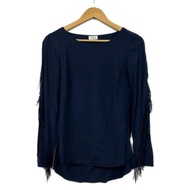 Akris Tshirt silk Navy Women Long sleeves Direct from Japan Secondhand