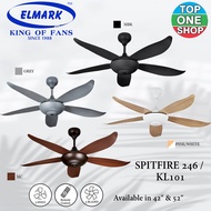 Elmark Spitfire 246 42 / 52 Inch AC Motor 3 Speed Remote Control Ceiling Fan