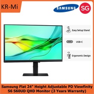 Samsung Flat 24”, 27”, 32”  Height Adjustable PD Viewfinity S6 S60UD QHD Monitor (3 Years Warranty)
