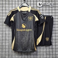 Quần Áo Bóng Đá CLB Mu Đen Strivend Cao Cấp- Áo Thể Thao Nam Nữ Khô Thoáng