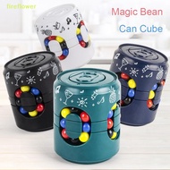 [fireflowerM] Magic Bean Can Puzzle Cube, Magic Cube And Fidget Spinner, Rotating Fidget Cube Toy [N