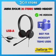 Jabra Evolve 20 Mono Stereo MS / UC Professional Business Wired Corded Headset with Microphone