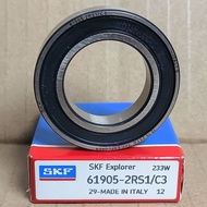 BEARING 61905 2RS1/C3 SKF ITALY 6905 25x42x9mm RUBBER CAP