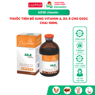 Vemedim AD3E Vitamin thuốc tiêm bổ sung vitamin ADE giúp nâng cao năng suất vật nuôi chai 100ml
