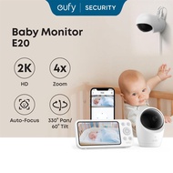 eufy Baby Monitor E20 with 2K HD Camera, 5'' 720p Display, Pan-Tilt, 4× Zoom - T8352