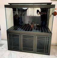 [ PROMO ] White Super Glass High Quality Aquarium with Cabinet