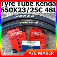 Kenda Fixie Bicycle Road Bike 650X23 Tyre Tube Tayar Tuib Basikal Fixie 650X23 650C