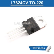 10PCS L7824CV L7824 TO-220 TO220 7824 LM7824 MC782 new original