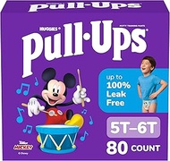 Pull-Ups Boys' Potty Training Pants, 5T-6T (46+ lbs), 80 Count