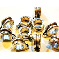 Bead with Dangle ALLOY - Antique  Silver 11mmx7mm (Hole 4mm) 10pc A840