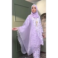 Shawl Organza Embroidered Malay Organza Shawl Scarf Klasik look selendang bahu sulam / Embroidered O