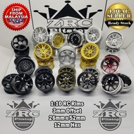 ZRC 1/10 Rim RC Car 3mm Offset Drift Touring Wheel 1:10 52mm Watanabe CE28 TE37 BBS HSP Yokomo D12 M
