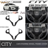 AMAZING HONDA CITY GM6 2014-2019 CAR STEERING WHEEL FRAME COVER GARNISH ACCESSORIES