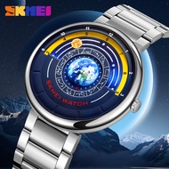 Beautiful SKME Men's Quartz Watch Trendy Creative Planet Quartz Watch Cross-Border Casual Waterproof