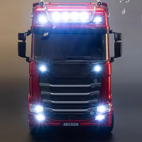 HUINA 1/18 19CH RC Truck 1501 770S Scania Alloy Tractor 2.4G Remote Control Engineering Trailer Truc